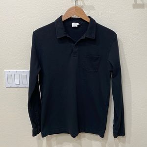 Sunspel England Mens Long Sleeve Polo Shirt-Great Fabric & Fit—Excellent Cond—M